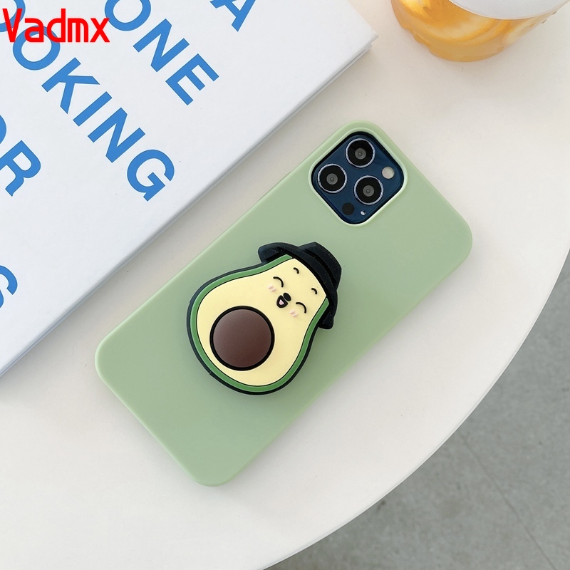 Ốp Điện Thoại Tpu Mềm Có Giá Đỡ Túi Khí Hình Trái Cây Mùa Hè Cho Huawei Y7A P Smart 2021 Honor 7x 8c View 20