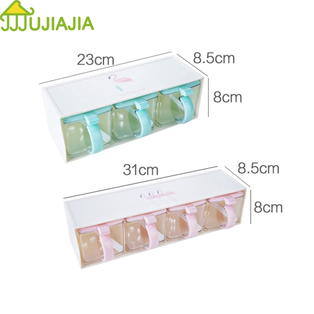Bộ Hộp Nhựa JUJIAJIA Đựng Gia Vị Có Ngăn Kéo Tiện Lợi