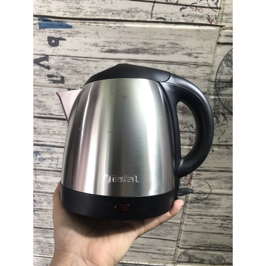 Ấm đun siêu tốc inox mini 1.2 lít lưới lọc cặn miệng vòi Tefal KI431D10 1800W - Hàng chính hãng