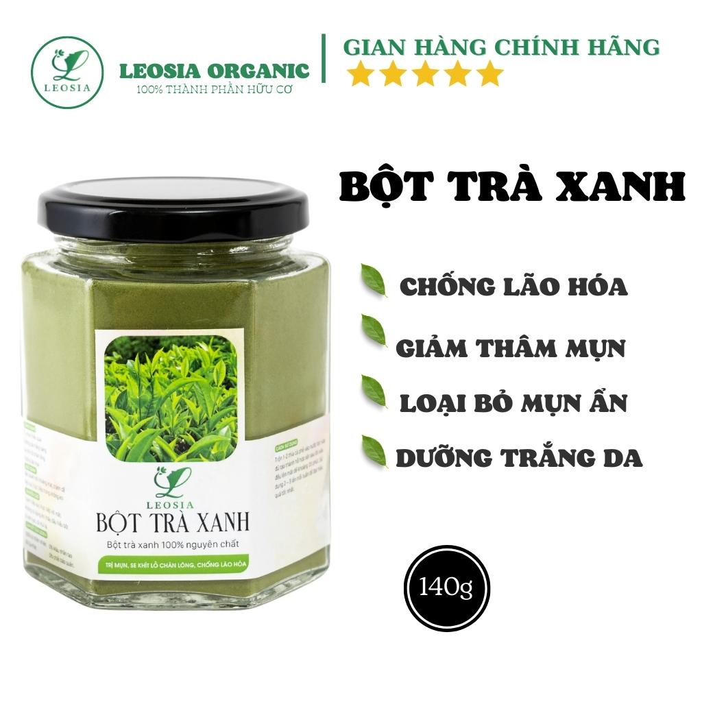 Bột Trà Xanh đắp mặt nạ hữu cơ LEOSIA nguyên chất 140G |100% Organic