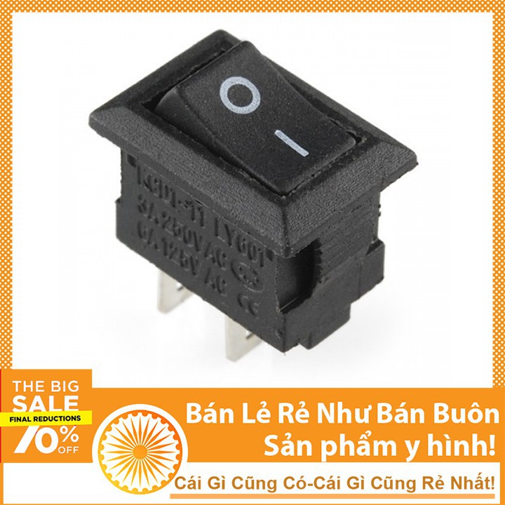 Công Tắc Bập Bênh hai Chân 3A-250V