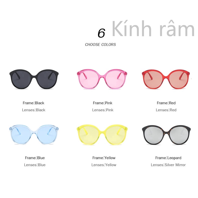 Kính mát tròn thiết kế vintage cho nữ