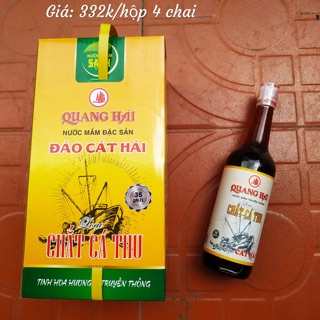 [Xách 4 chai] Nước mắm truyền thống Quang Hải - Cát Hải - Loại chắt cá thu