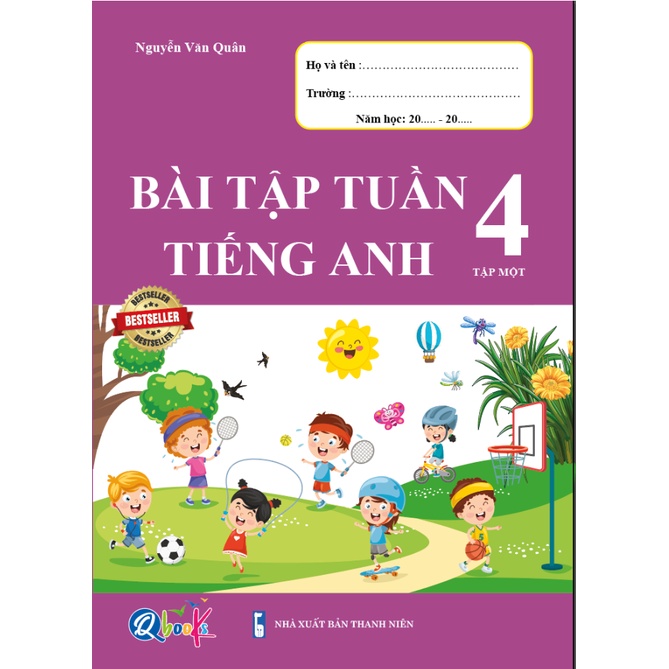 Sách - Bài Tập Tuần Tiếng Anh 4 - Tập 1 (1 cuốn)