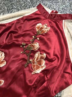 Hc- set áo dài cách Tân bigsize- sẵn đỏ
