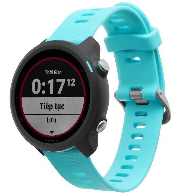 Đồng hồ thông minh Garmin Forerunner 245 Music Xanh kháng nước 5ATM đo SPO2 màn hình MIP - Chính hãng BH 12 tháng