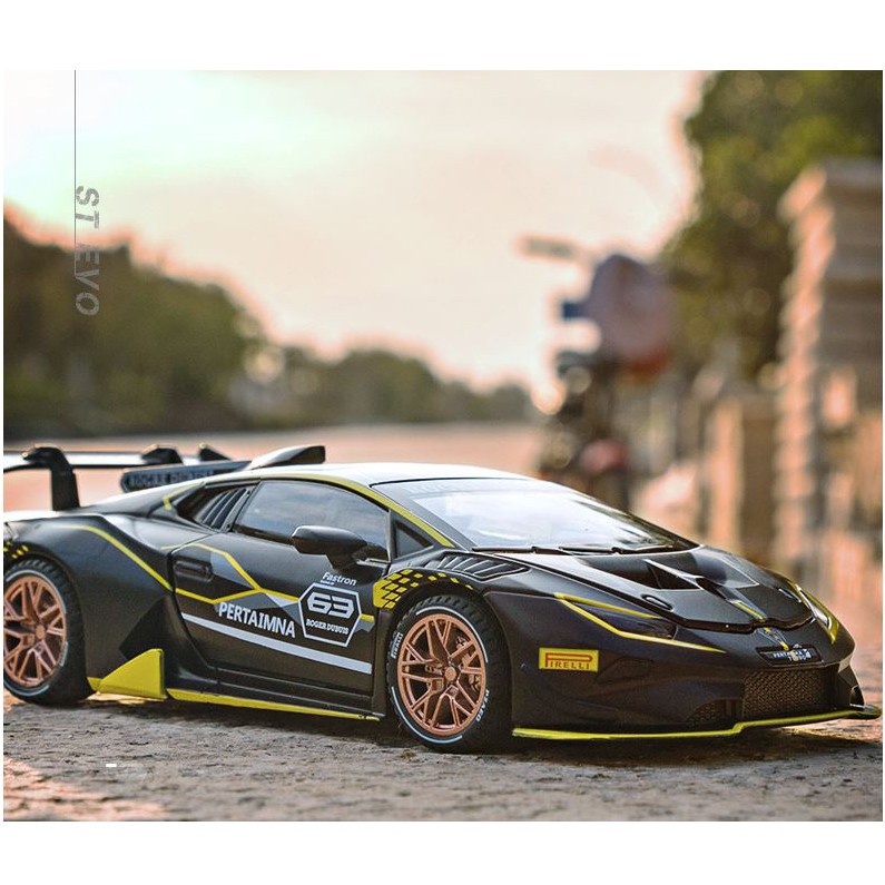 Siêu xe ô tô mô hình kim loại Lambo Huracan Super Trofeo EVO2 tỷ lệ 1:32