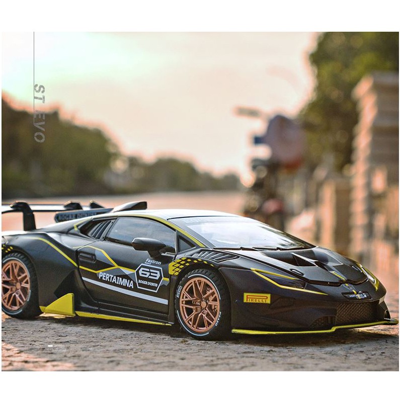 Siêu xe ô tô mô hình kim loại Lambo Racing Huracan tỷ lệ 1:32