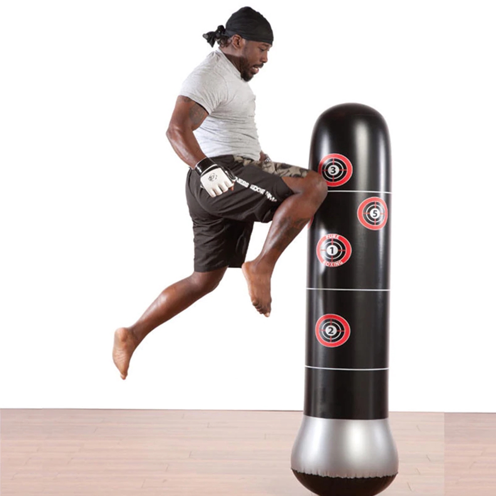 Túi cát nén bơm hơi dạng đứng hỗ trợ tập boxing tiện lợi