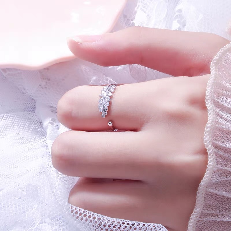 Nhẫn Hình Chiếc Lá Phong Cách Mori Đơn Giản Có Thể Điều Chỉnh Kích Thước Thời Trang Hàn Quốc Thích Hợp Làm Quà Tặng Sinh Nhật Cho Bạn Gái