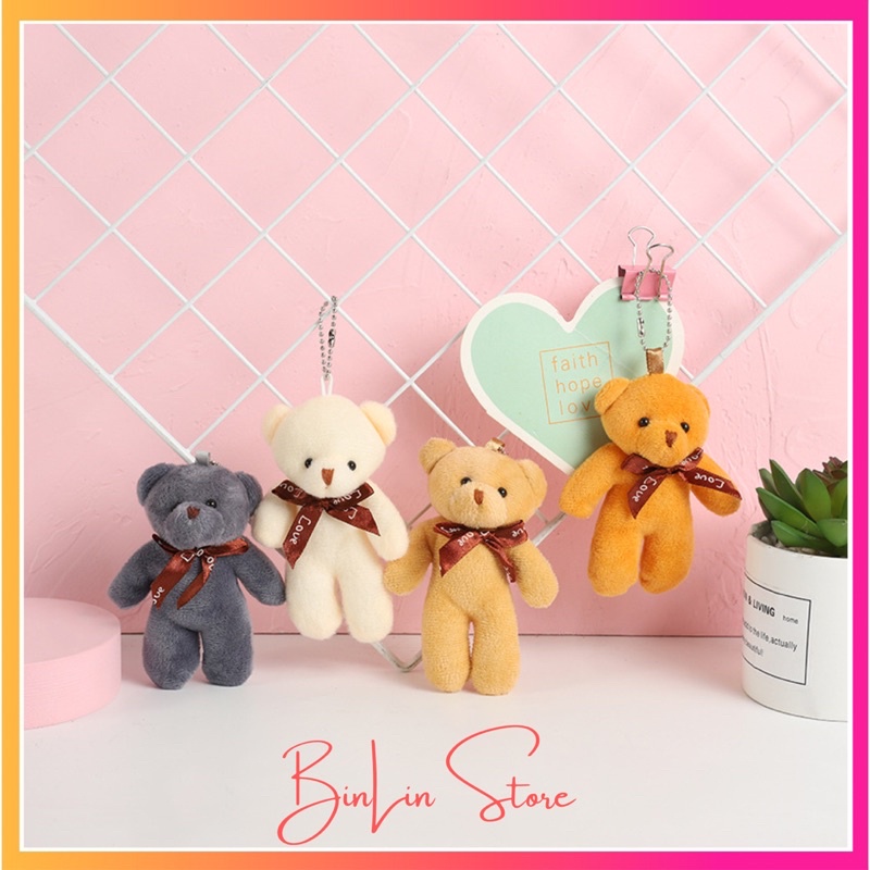 Móc khóa Gấu bông chất liệu PP cotton siêu mềm ,siêu dễ thương