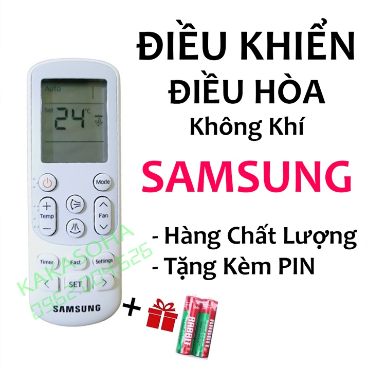 Remote Điều khiển điều hòa Samsung 1 & 2 chiều Inverter- Hàng chính hãng Samsung mới 100% Tặng kèm Pin