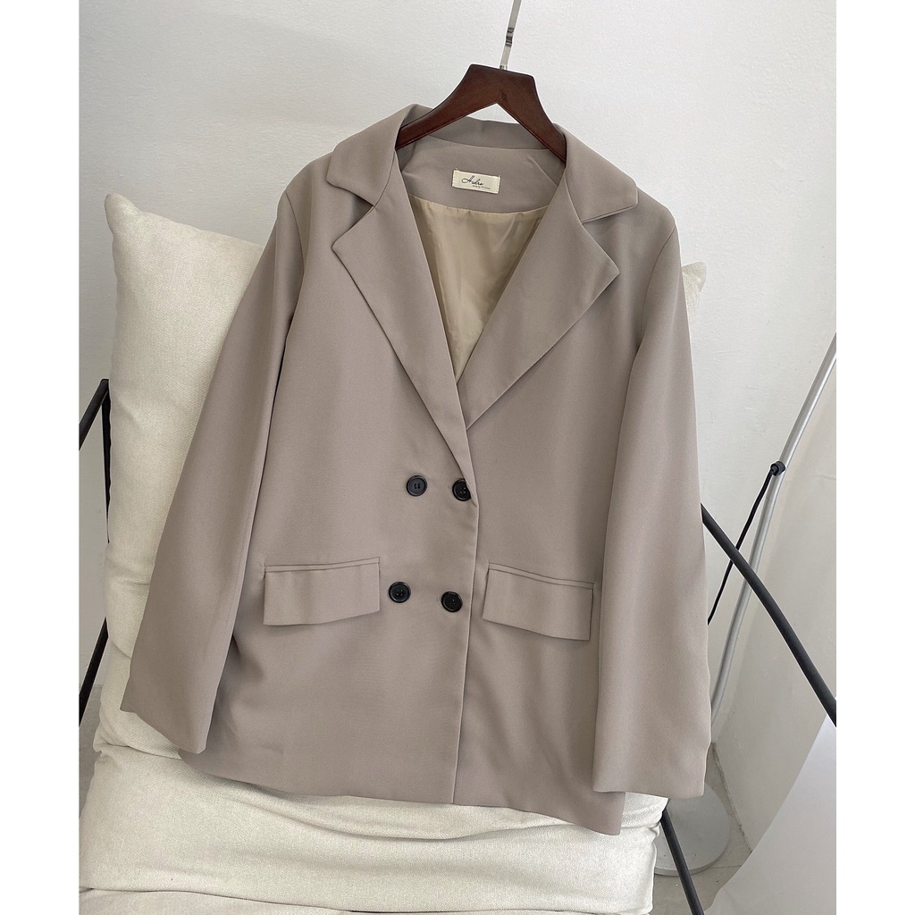 Áo blazer nữ tay dài 2 lớp áo vest khoác ngoài kiểu phong cách hàn quốc bigsize Hagi AB01 | BigBuy360 - bigbuy360.vn