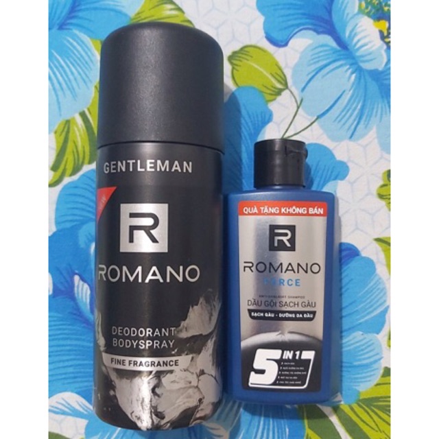 GENTLEMAN_ COMBO XỊT KHỬ MÙI 150ML+  DẦU GỘI ĐẦU ROMANO