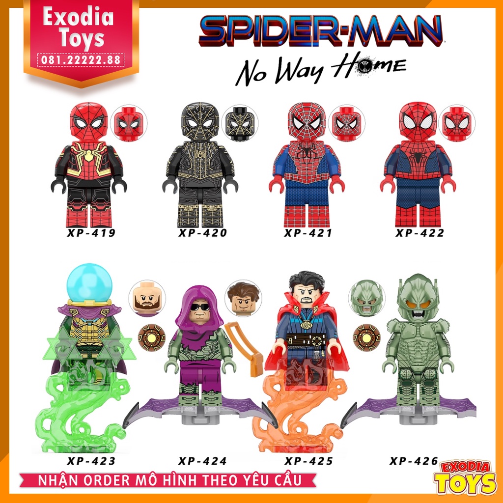 Xếp hình Minifigure Người Nhện Không Còn Nhà : Spider-Man No Way Home - Đồ Chơi Lắp Ghép Sáng Tạo - KORUIT KT1055