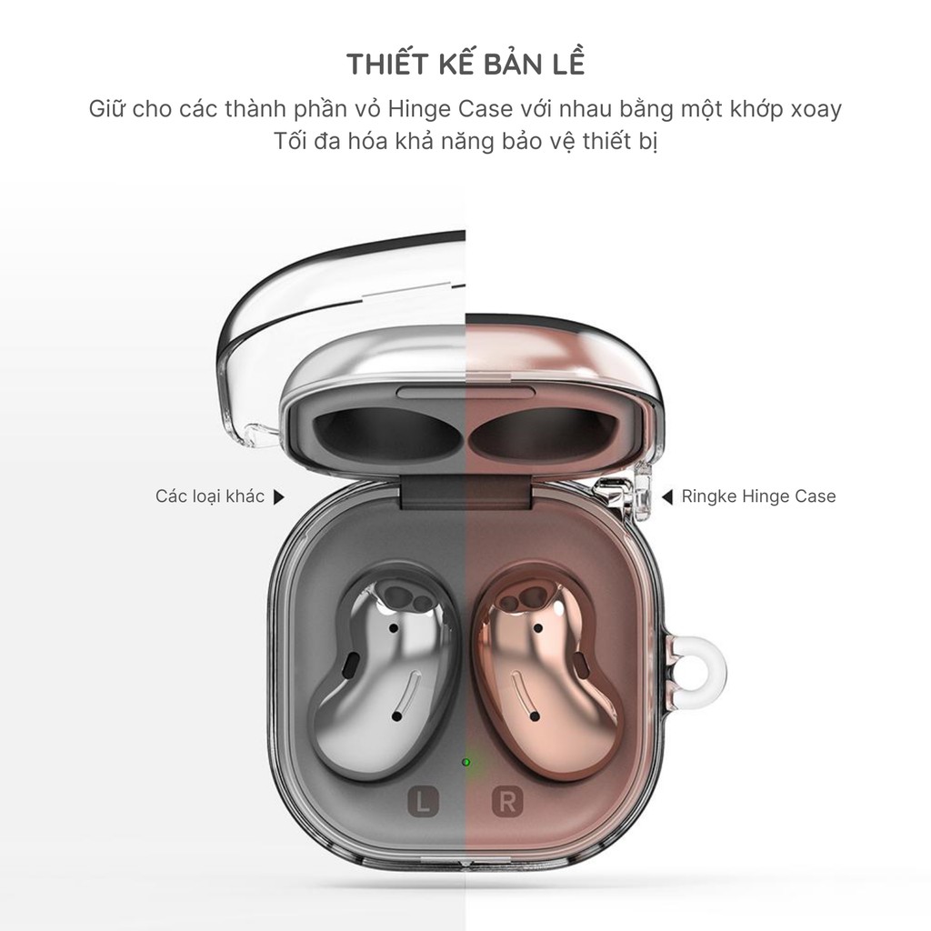 Case ốp cho Samsung Buds Live / Buds Pro / Buds 2 / Buds 2 Pro - Hinge Case - Hãng RINGKE
