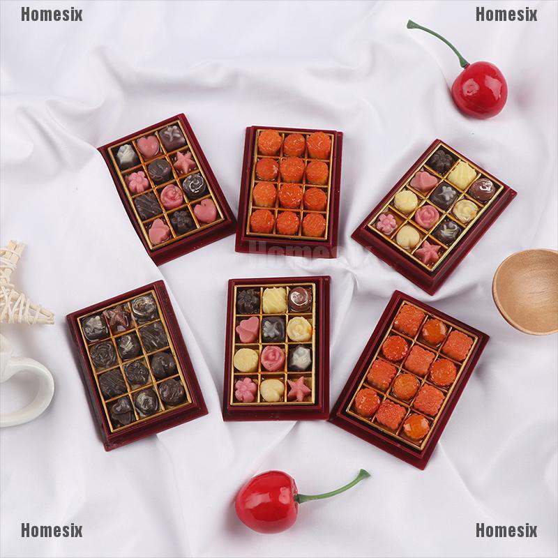 [HoMSI] 1/6 Dollhouse Mini Moon Cake Chocolate Model Kitchen Food Toy Doll House Decor SUU