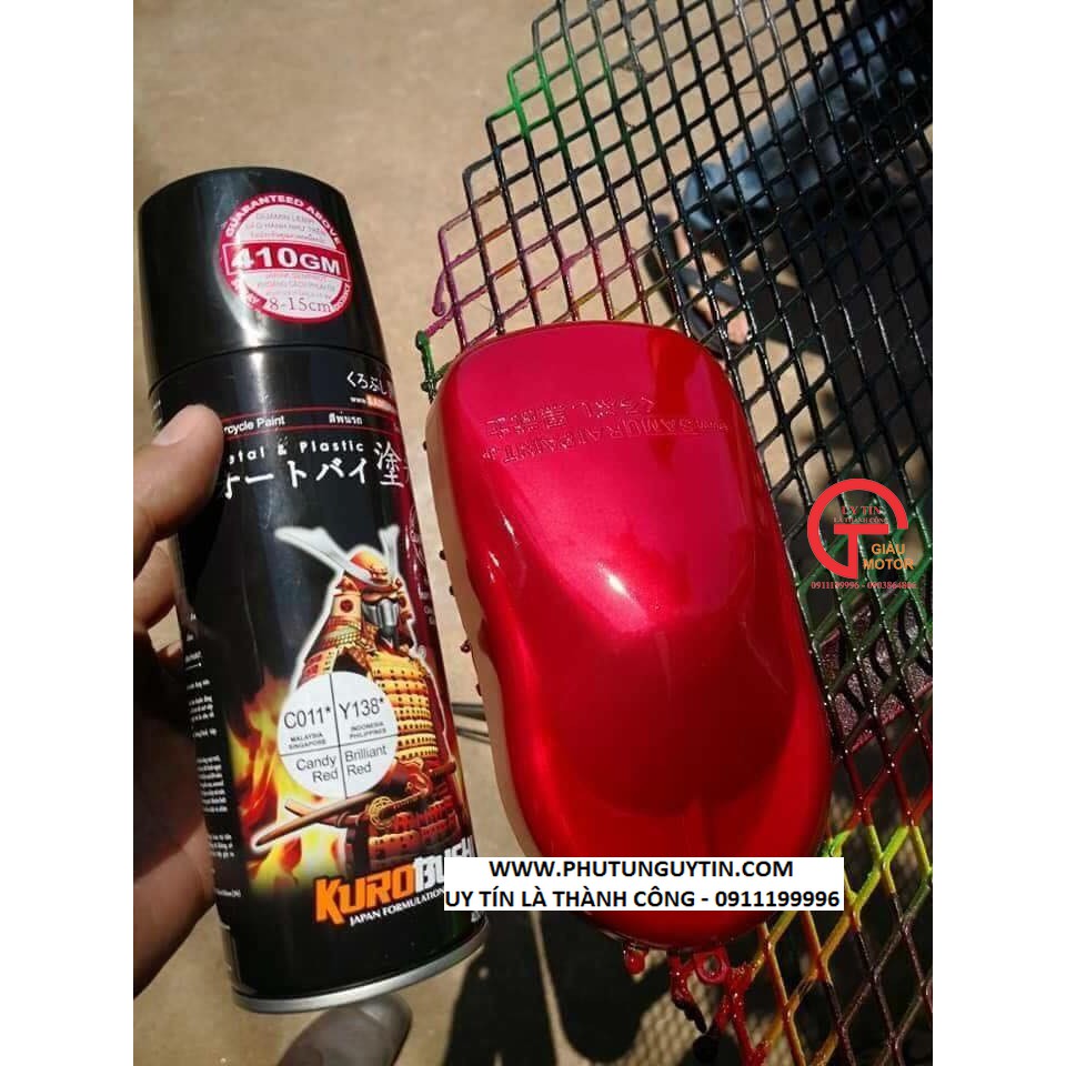 y138 _Chai sơn xịt sơn xe máy Samurai Y138  màu đỏ candy Yamaha - Brilliant Red _ uy tín, giao hàng nhanh, giá rẻ | BigBuy360 - bigbuy360.vn