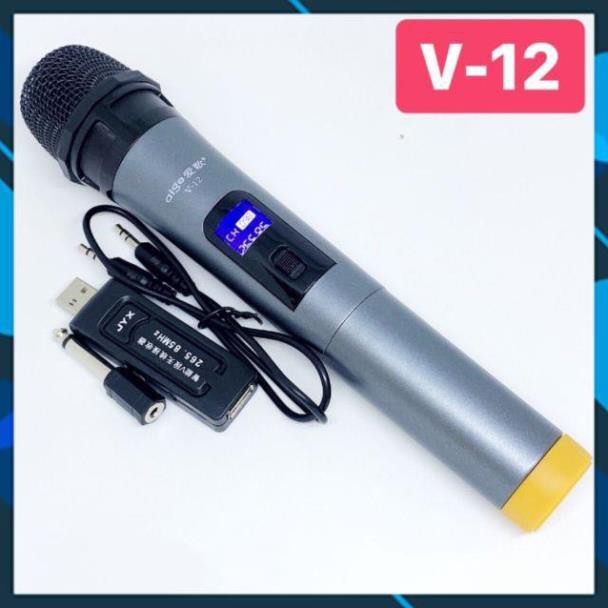 [Giá Hủy Diệt] Mic Không dây V12 dành cho Loa Bluetooth Karaoke - Loa Kéo Mini, dàn karaoke ampli tại nhà