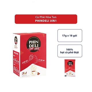 [1 gói][Date T01/2023] Cà Phê Hòa Tan PhinDeli 3in1 Regular
