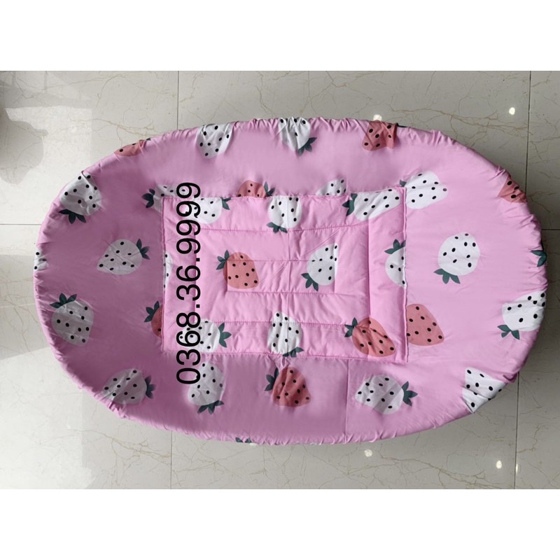 combo nôi, mùng,chiếu lót,nệm bọc size 65x1m