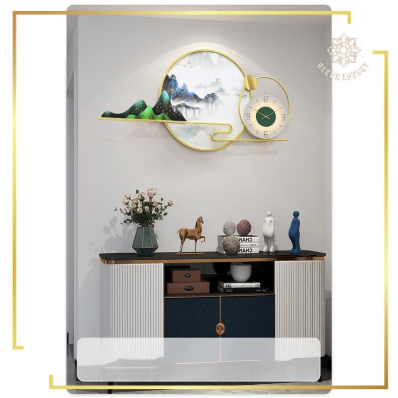 Đồ Nội Thất, Đồ Nội Thất Đồng Hồ Treo Tường, Đồng Hồ Trang Trí Decor Vòng Mã 2952