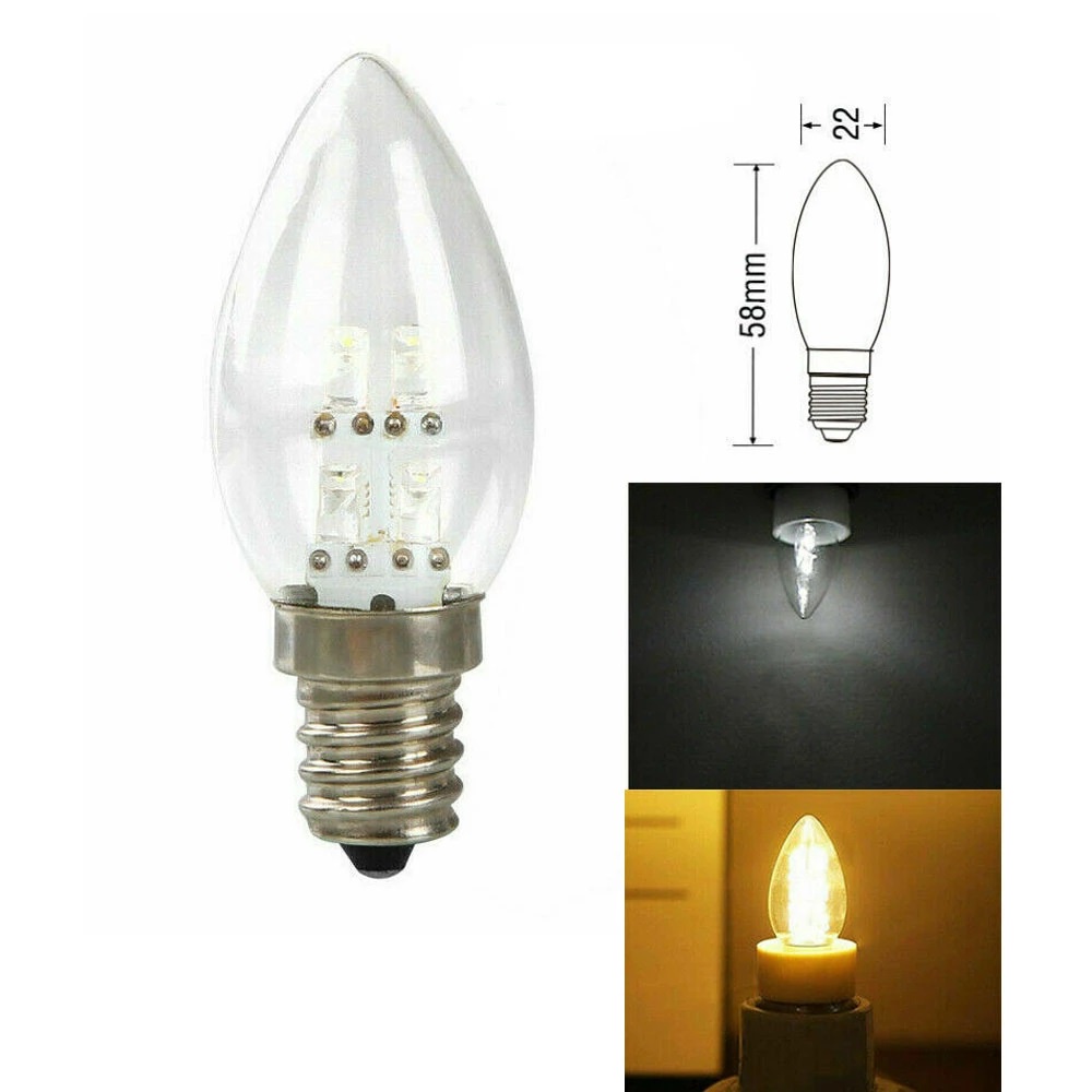 Bóng LED gắn đèn chùm E12 10W 220V ánh sáng trắng ấm/ lạnh