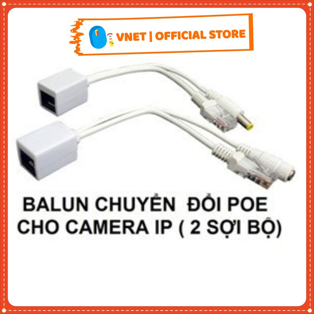 Video Balun POE biến camera IP thường thành camera IP Poe