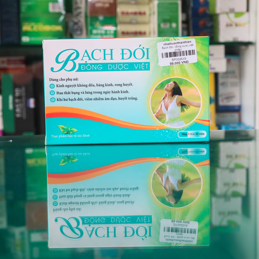 Bạch đới Đông Dược Việt – Hỗ trợ điều hòa kinh nguyệt, giảm viêm nấm âm đạo (Hộp 30 viên)