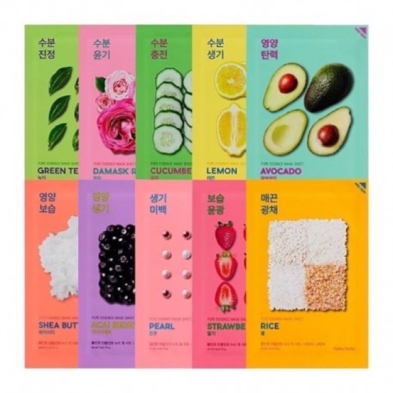 Set 10 mặt nạ giấy chiết xuất hoa hồng Damark Pure Essence mark sheet