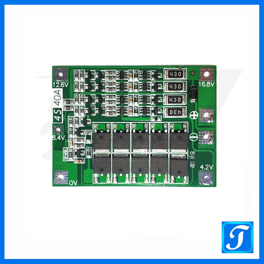 Mạch Sạc 4S 40A Bảo Vệ Pin và Cân Bằng Sạc Pin Lithium 18650 26650 và Polymer