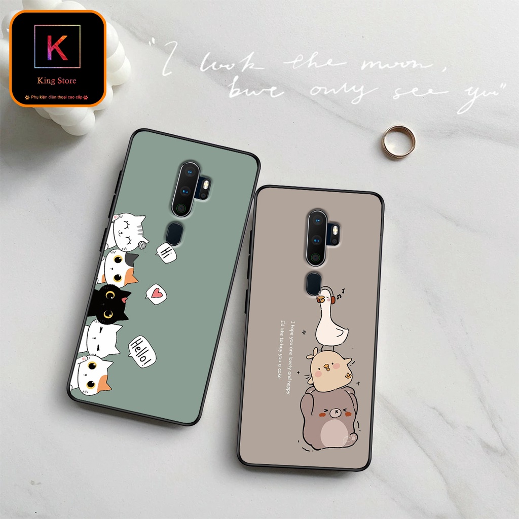 Ốp lưng Oppo A9 2020 - Oppo A5 2020 - Ốp in hình Cat&amp;Bear đáng yêu - Chất liệu TPU siêu bền