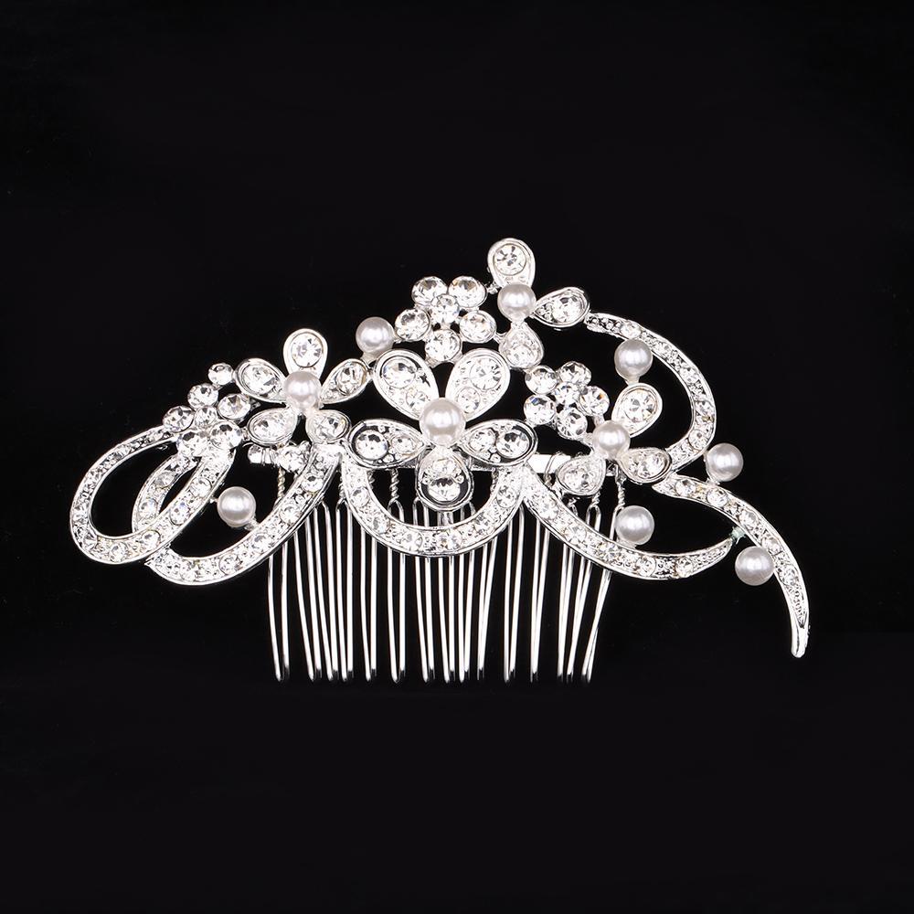 Lược Cài Tóc Cô Dâu Hình Hoa Lá|Đồ Trang Trí Tóc