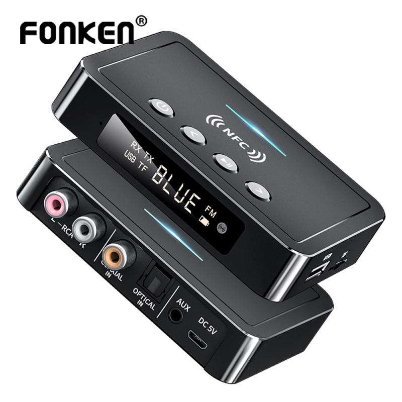 Thiết bị nhận tín hiệu FONKEN Bluetooth 5.0 aptX LL 3.5mm cho xe ô tô RCA Bluetooth 5.0