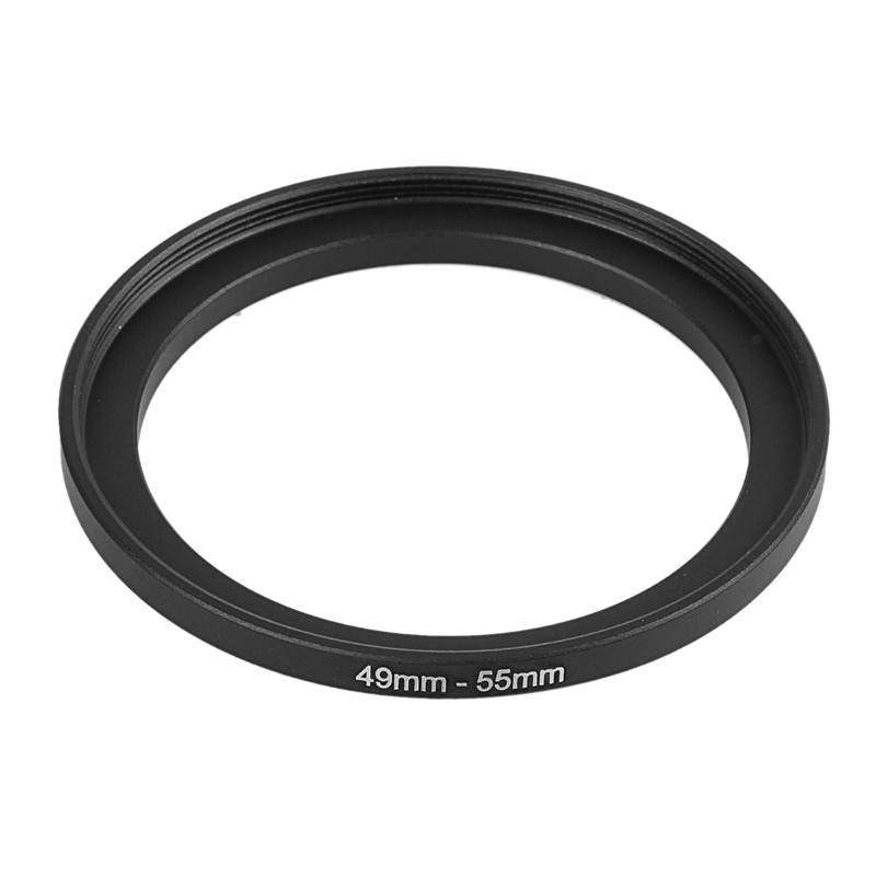 Camera Lens Filter Replacement 49mm-55mm Step Up Ring Adapter