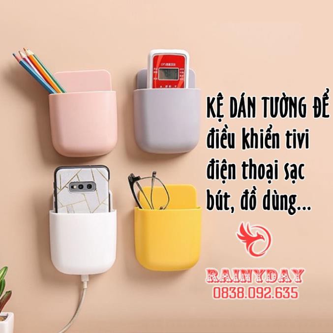 Kệ hộp để đựng remote điều khiển dán treo tường điện thoại sạc từ xa đồ dùng bút tivi điều hòa máy lạnh