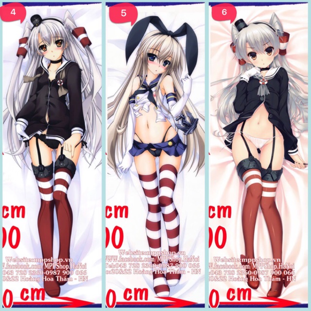 Gối ôm anime dài 1m x 40cm in 1 mặt ruột bông