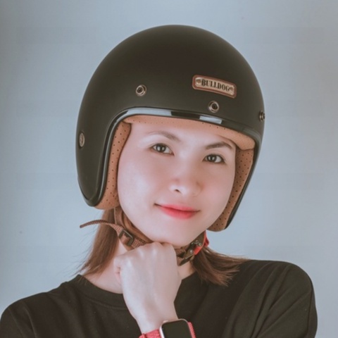 Mũ bảo hiểm 3/4 Bulldog Heli Fiberglass  - BIKER.176 - Mũ bảo hiểm chính hãng Vũng Tàu