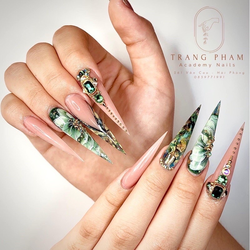 Móng típ tre đủ phom nối đắp gel bột Nail chuyên dụng