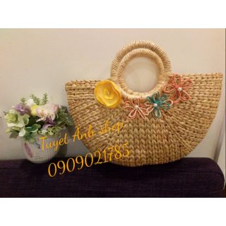 Giỏ xách lục bình, túi xách nữ thời trang handmade, giỏ xách áo dài