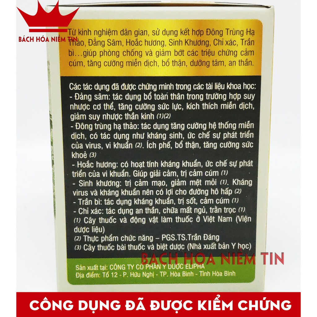 Trà Đông Trùng Hạ Thảo Đẳng Sâm Anticov - tăng sức đề kháng, bổ thận, dưỡng tâm, an thần, giải cảm - Hộp 20 gói