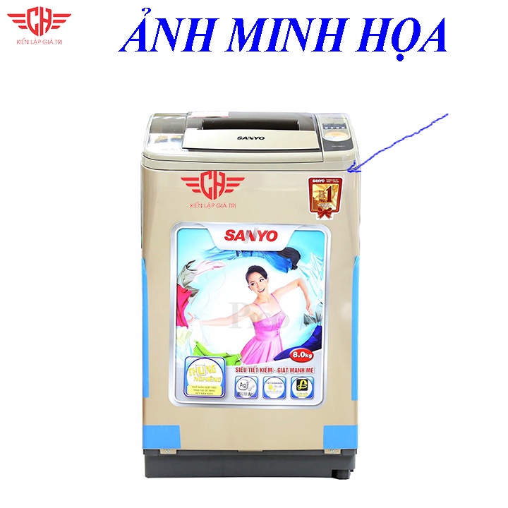 miếng dán máy giặt Tem dán máy giặt sanyo tranh tranh trí máy giặt tem trang tri máy giặt (tặng keo dán)