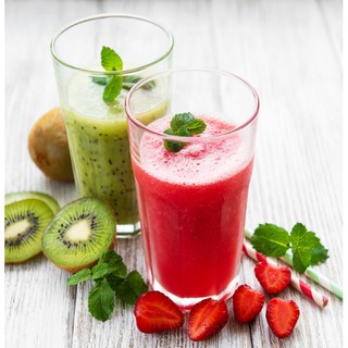 Tranh dán tường VTC Tranh trang trí quán cà phê nước ép sinh tố UD0991 kim sa