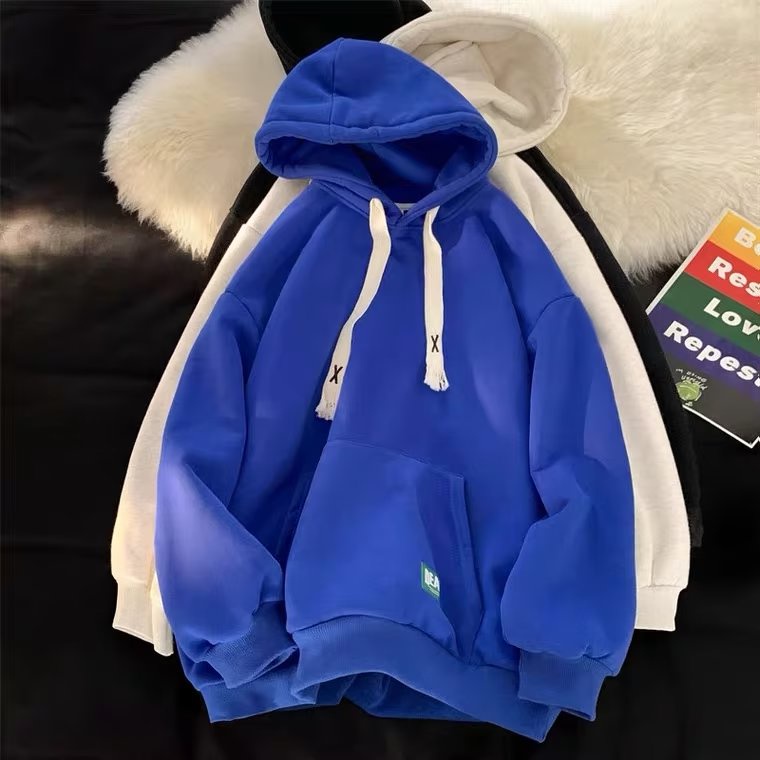 Áo hoodie Màu Trơn Dáng Rộng Thoải Mái Thời Trang Hàn Quốc Chất Lượng Cao Cho Nam Và Nữ