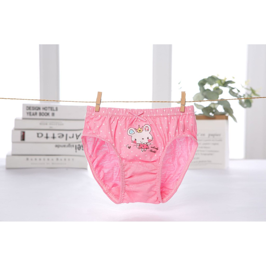 Set 5 quần lót bé gái Hàn Quốc 100% vải cotton thoáng mát, an toàn cho sức khỏe của bé mẫu Sweet Angel