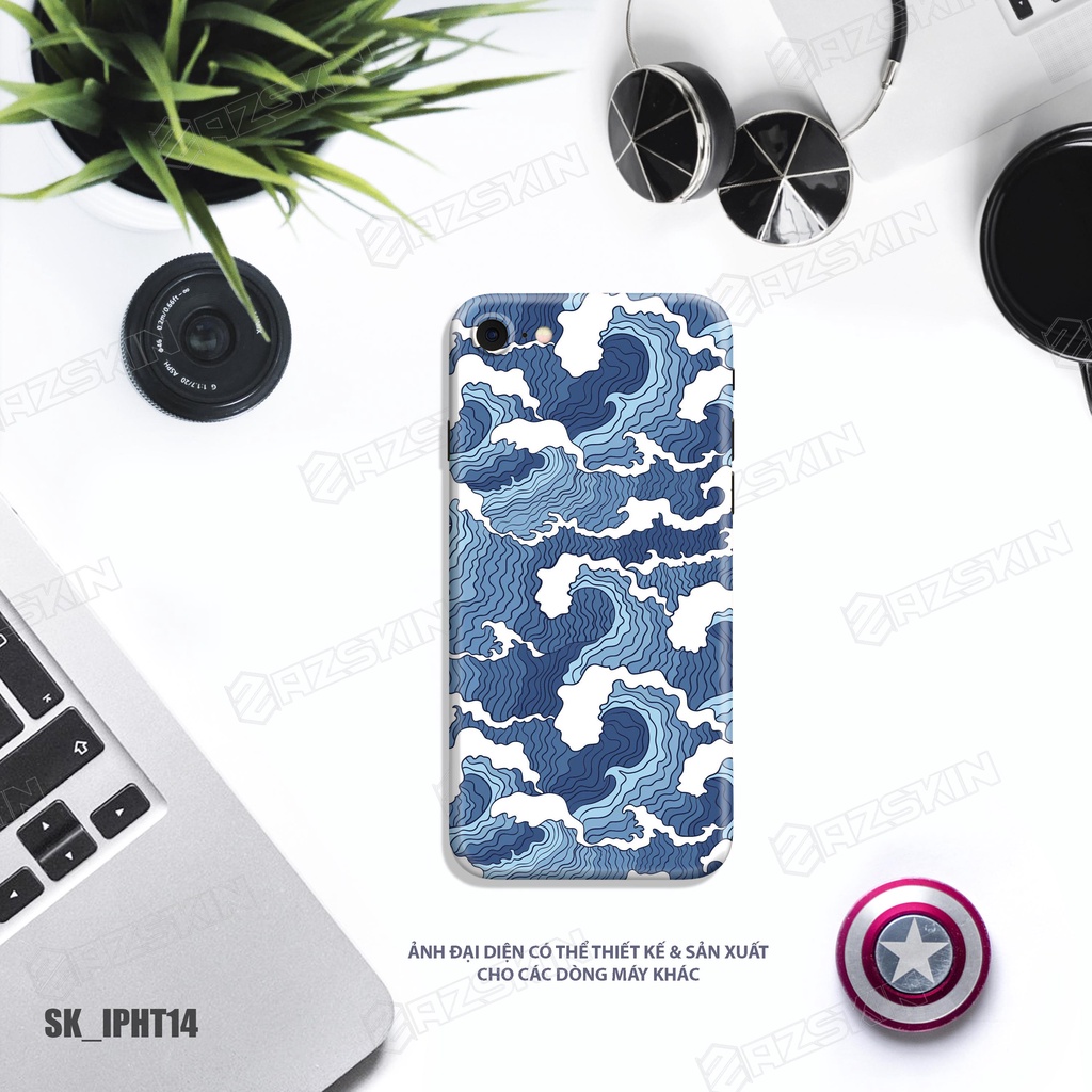 Miếng Dán Skin Hình Họa Tiết Full Lưng Viền Cho IPhone 7 - 14 Pro Max |SK_IPHT14| Chất Liệu Chính Hãng, Bền màu, Dễ Dán