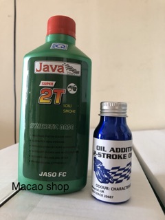 Combo Nhớt 2t Java và tinh dầu Anh ( ko cặn ).