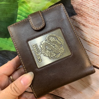 Ví nam da thật cài cúc cefiro