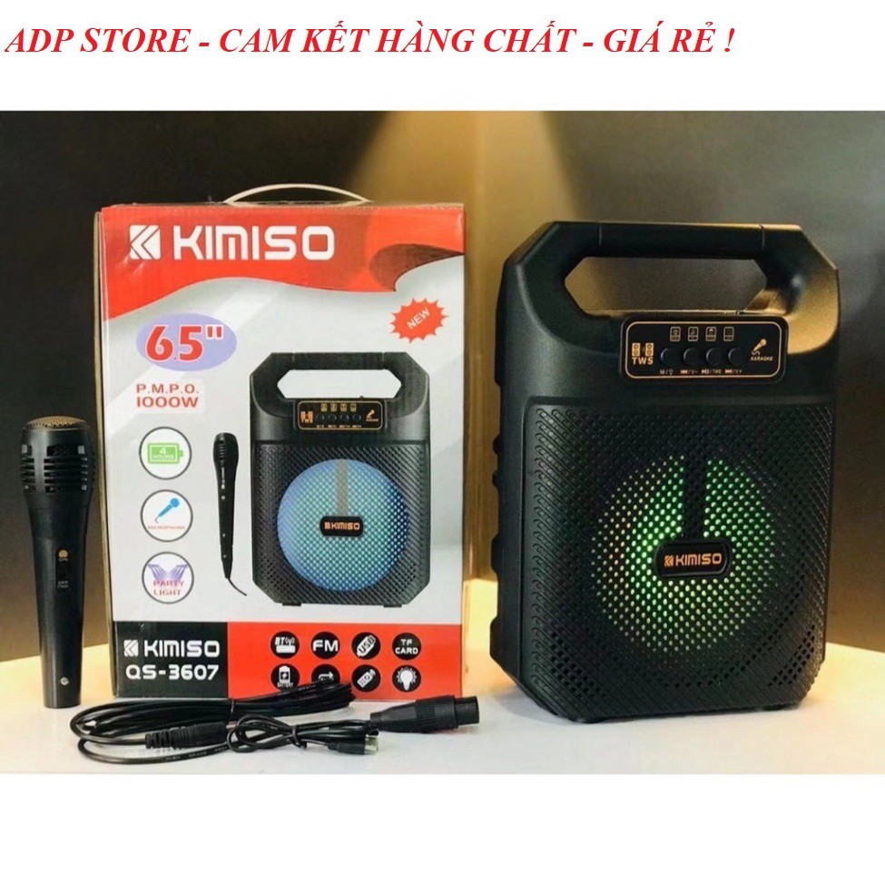 Loa bluetooth hát Karaoke KIMISO QS-3607 thiết kế đẹp mắt, âm thanh hay trung thực,đỉnh cao chất lượng,lỗi 1 đổi 1