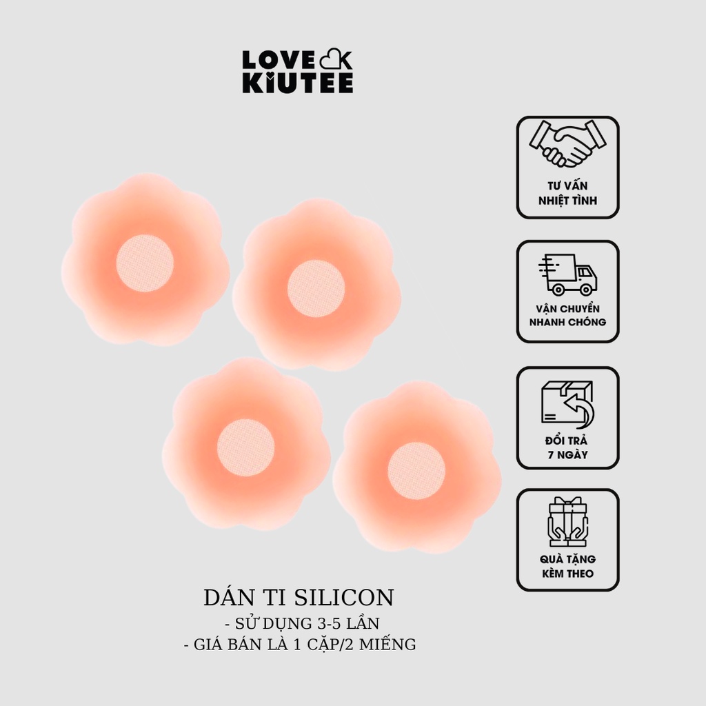 Miếng dán ngực hình hoa và miếng dán ngực silicon dành cho bạn gái LOVEKIUTEE